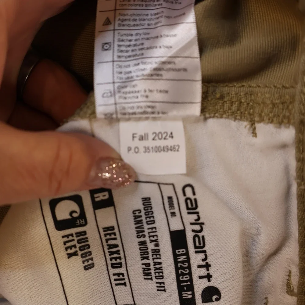 Carhartt Mens 36x32 Rugged Flex Relaxed Fit Canvas Work Pant Tan BN2291-M